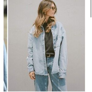 Parke Light Blue Denim Button Down Shirt